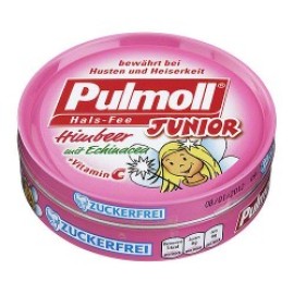 PULMOLL Junior Καραμέλες για παιδιά με Βατόμουρο, Εχινάκια & Βιταμίνη C, 45gr