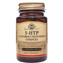 Solgar 5-HTP (5-hydroxytryptophan) Complex 100mg Συμπλήρωμα Διατροφής με 5-Υδροξυ-Τρυπτοφανη, Ιδανικό για Έλεγχο της Όρεξης, τη Σταθερότητα της Διάθεσης & του Ύπνου, 30veg.caps