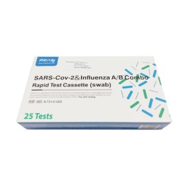 Realy SARS-Cov-2 & Influenza A & B Combo Rapid Test Διαγνωστικό Τεστ Ταχείας Ανίχνευσης Αντιγόνων με Ρινικό Δείγμα 25τμχ