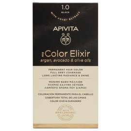 Apivita My Color Elixir Μόνιμη Βαφή Μαλλιών No 1.0 Μαύρο, 1 τεμάχιο