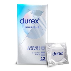 Durex Invisible Extra Λεπτά Extra Ευαίσθητα Προφυλακτικά, 12τεμ