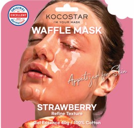 Kocostar Waffle Mask Strawberry Μάσκα Προσώπου για Λιπαρές Επιδερμίδες, 38g