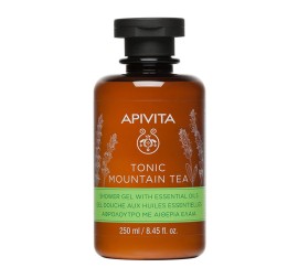 Apivita Tonic Mountain Tea Shower Gel with Essential Oils Αφρόλουτρο με Αιθέρια Έλαια, 250ml