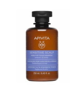 Apivita Sensitive Scalp Shampoo with Prebiotics & Honey , Σαμπουάν για το Ευαίσθητο Τριχωτό με Πρεβιοτικά & Μέλι 250ml