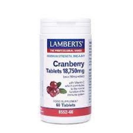 Lamberts Cranberry Tablets 18,750mg για τη Διατήρηση ενός Υγιούς Ουροποιητικού Συστήματος (as a 750mg extract), 60tabs